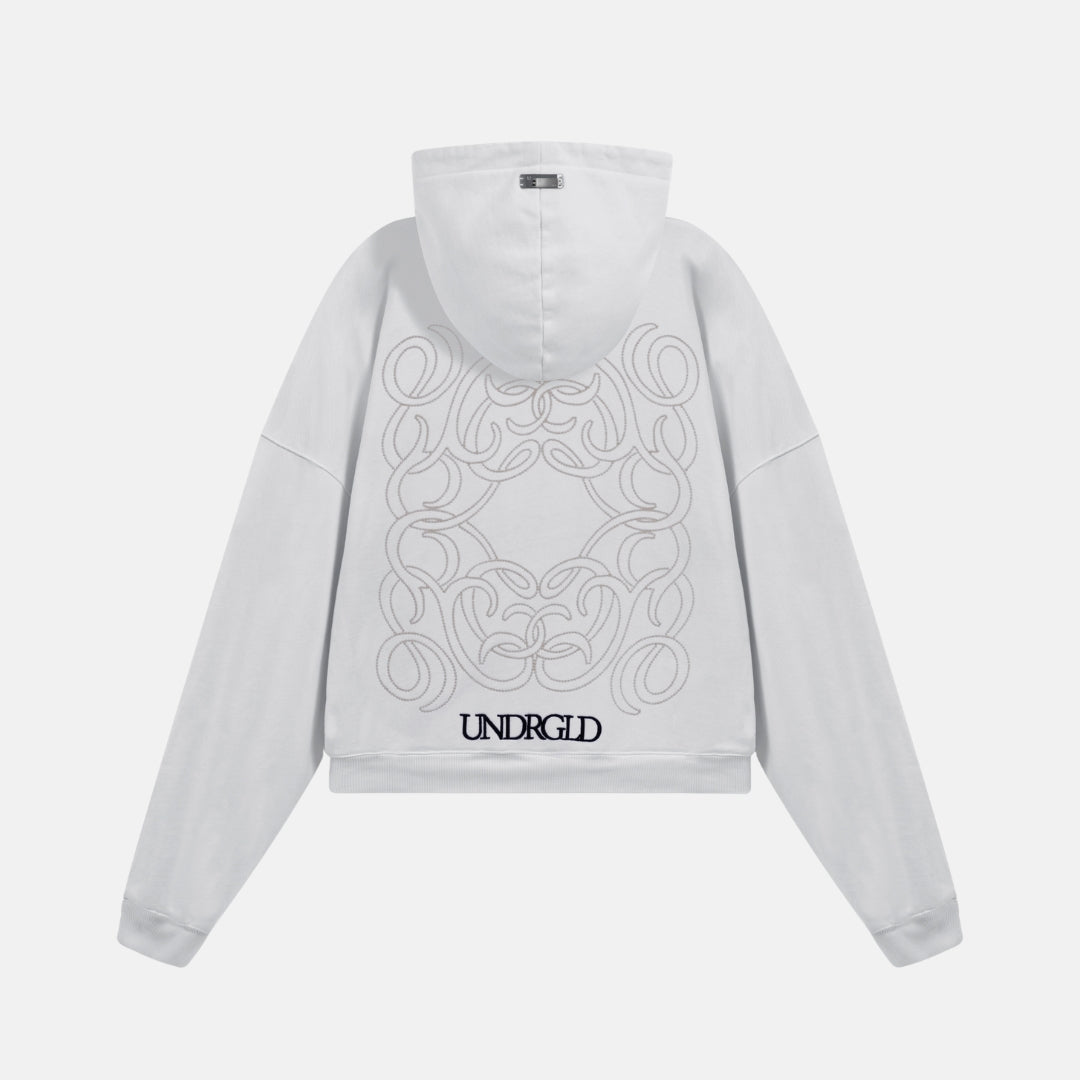 LINE UG ARABESQUES HOODIE - WHITE