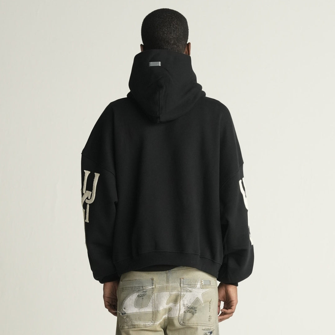LINE UG CHAINED LOGO HOODIE - BLACK