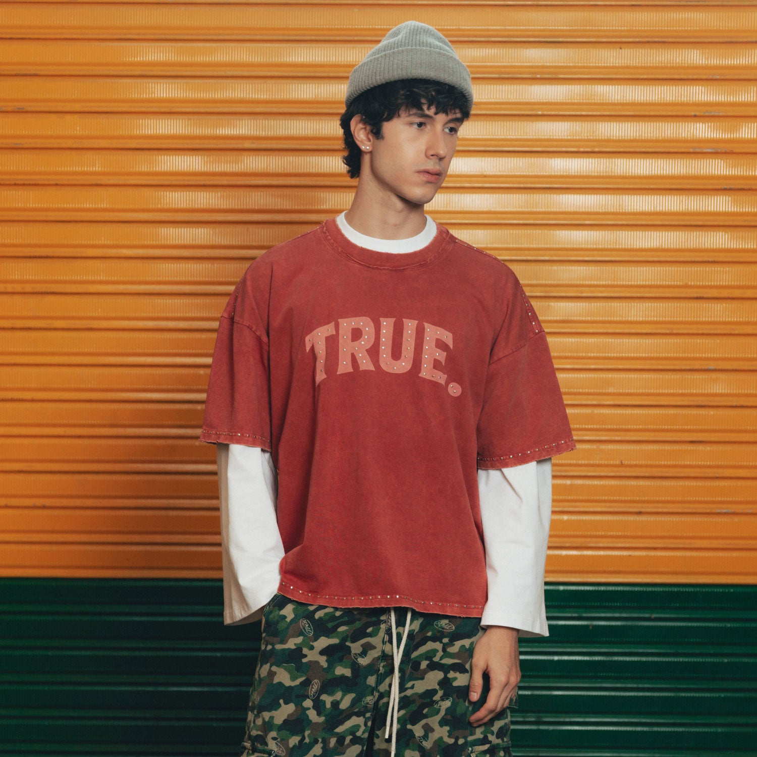 LATINOS VINTAGE BOXY TEE - BURGUNDY