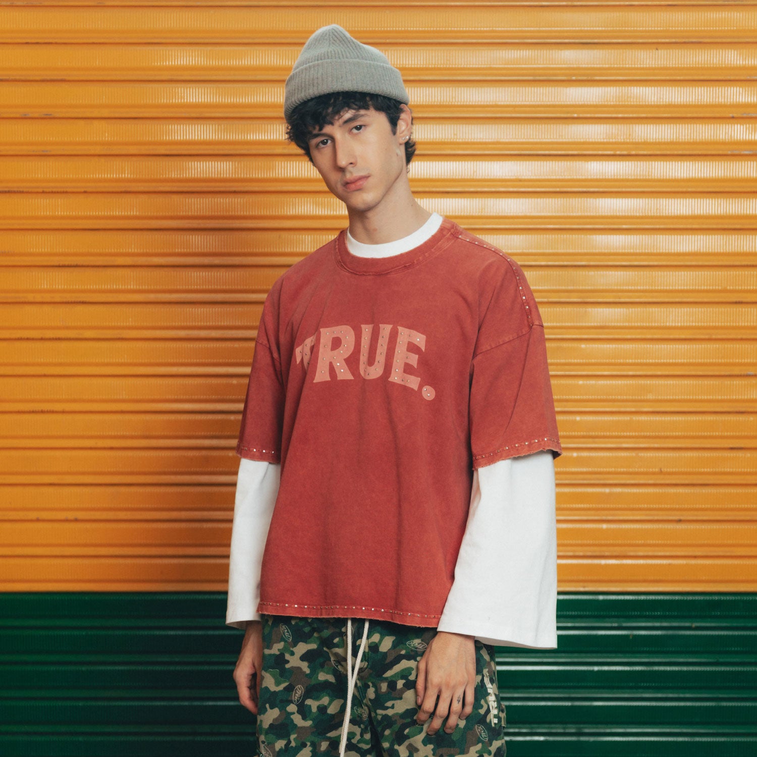 LATINOS VINTAGE BOXY TEE - BURGUNDY