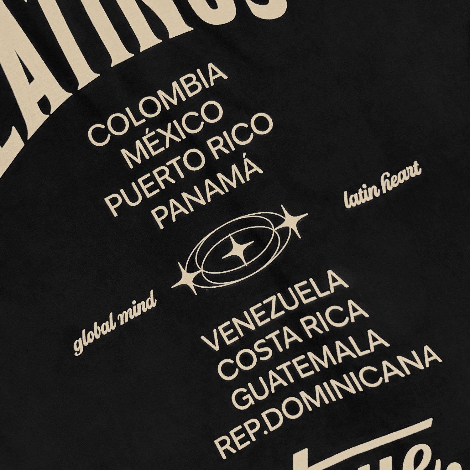 LATINOS OVERSIZED T-SHIRT - BLACK