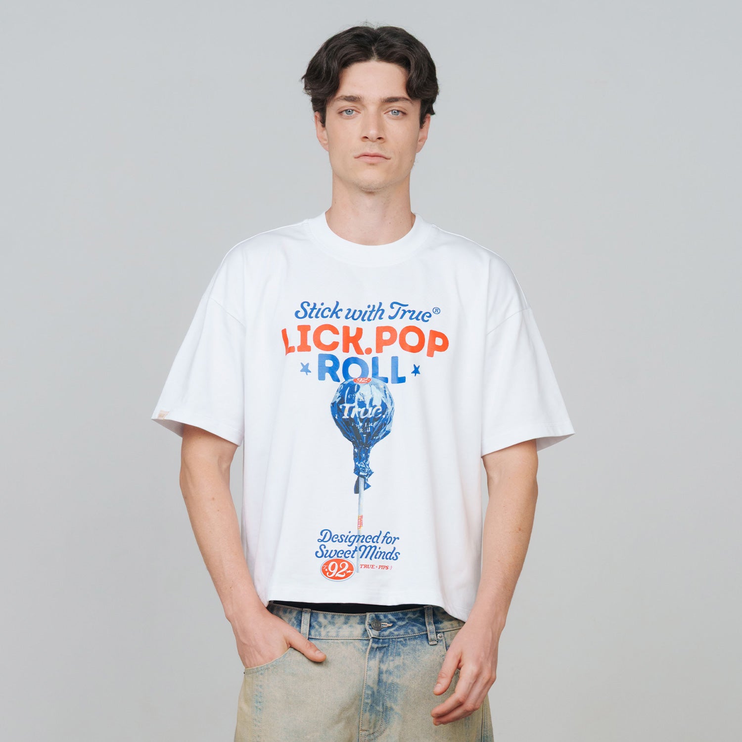 LOLLIPOP BOXY TEE - WHITE