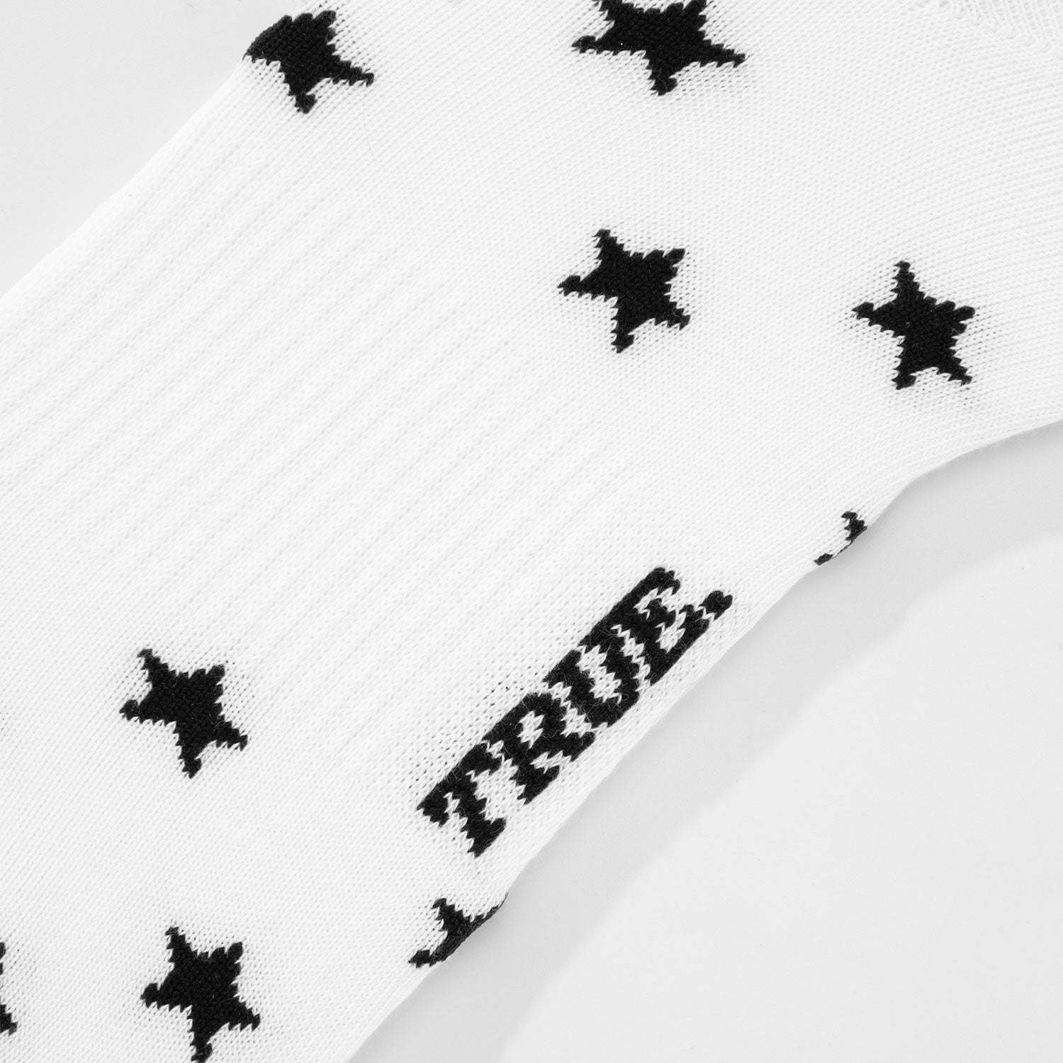 BLACK STAR SOCKS - WHITE