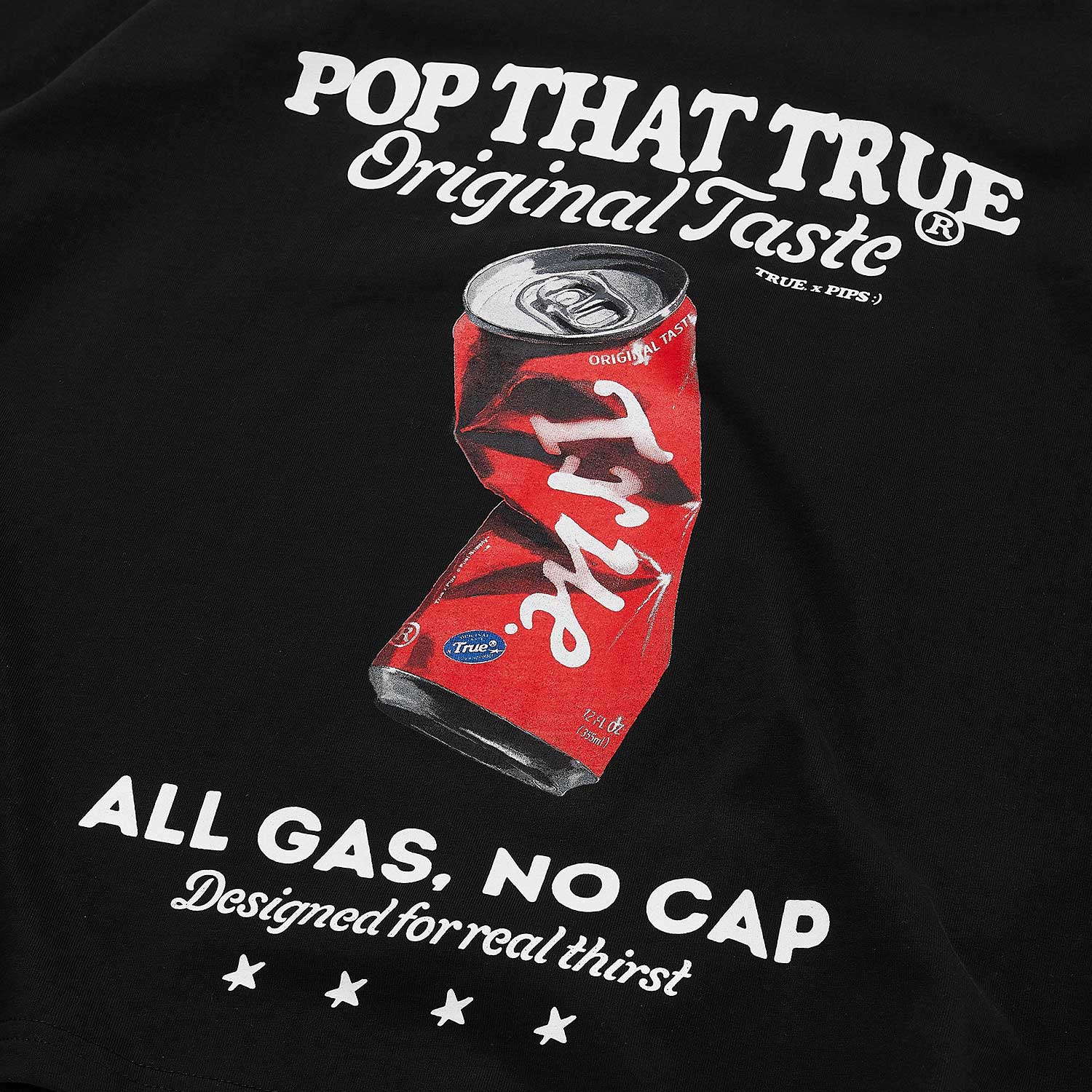 POP TASTE BOXY TEE - BLACK