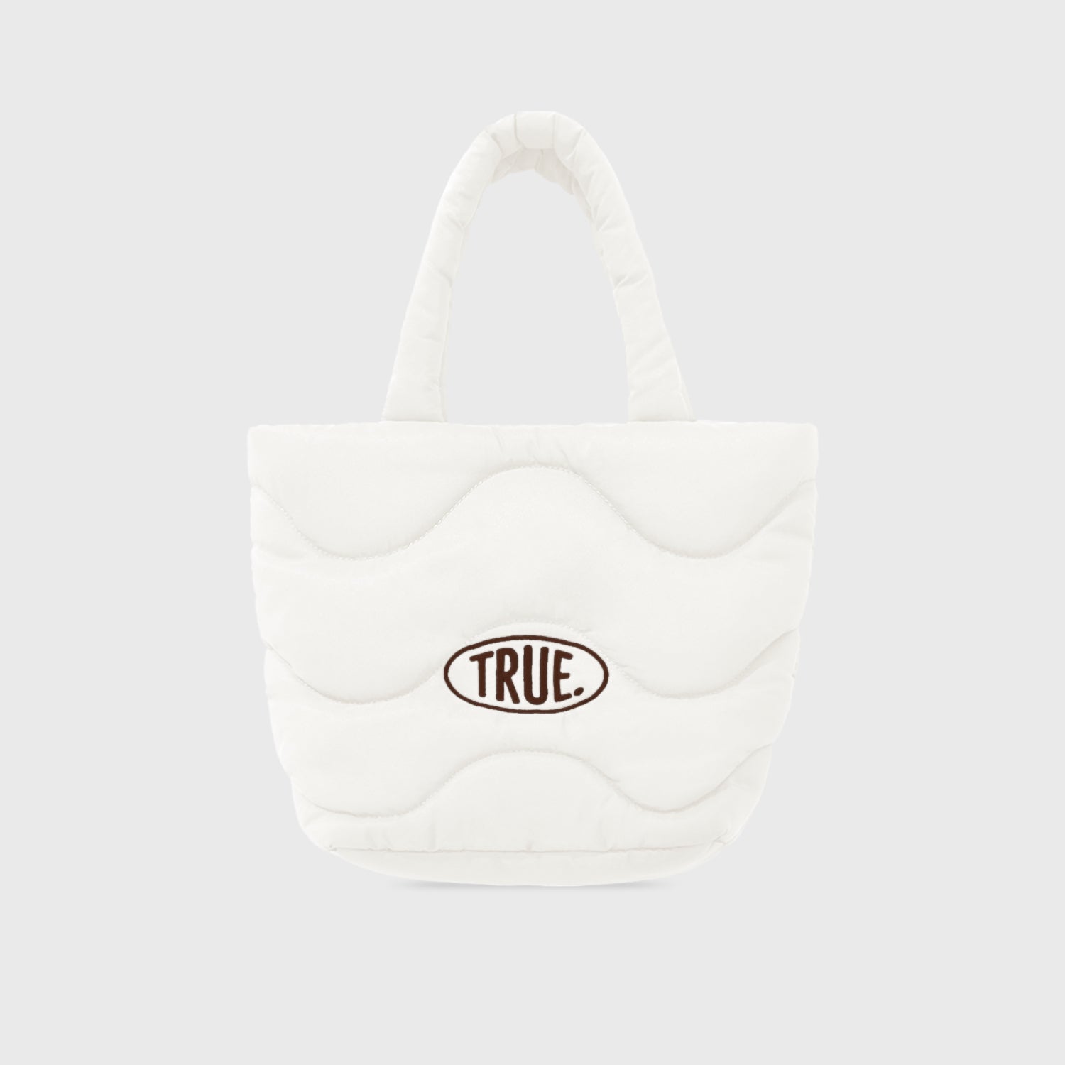 PUFFER SHOPPER BAG - GREIGE