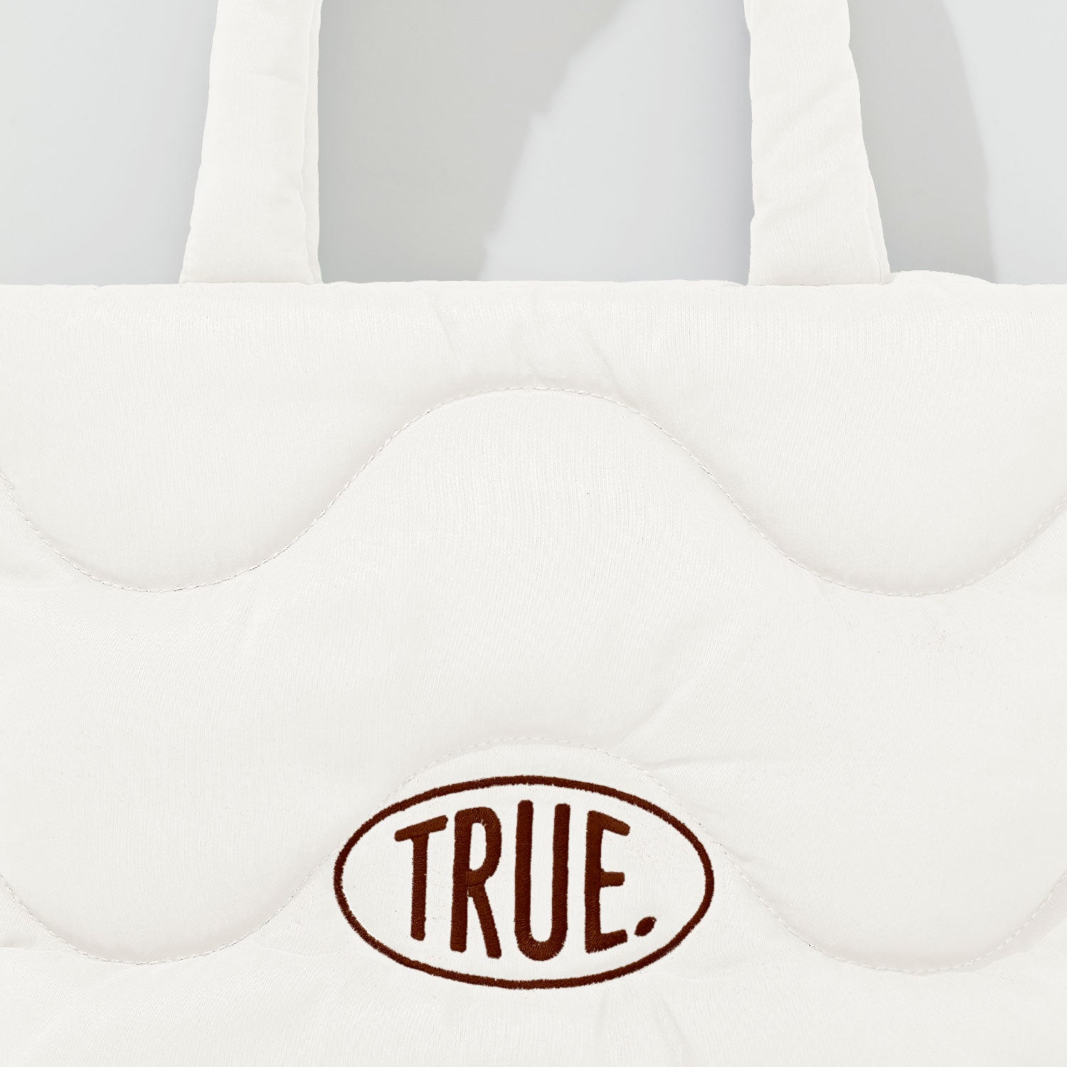 PUFFER SHOPPER BAG - GREIGE