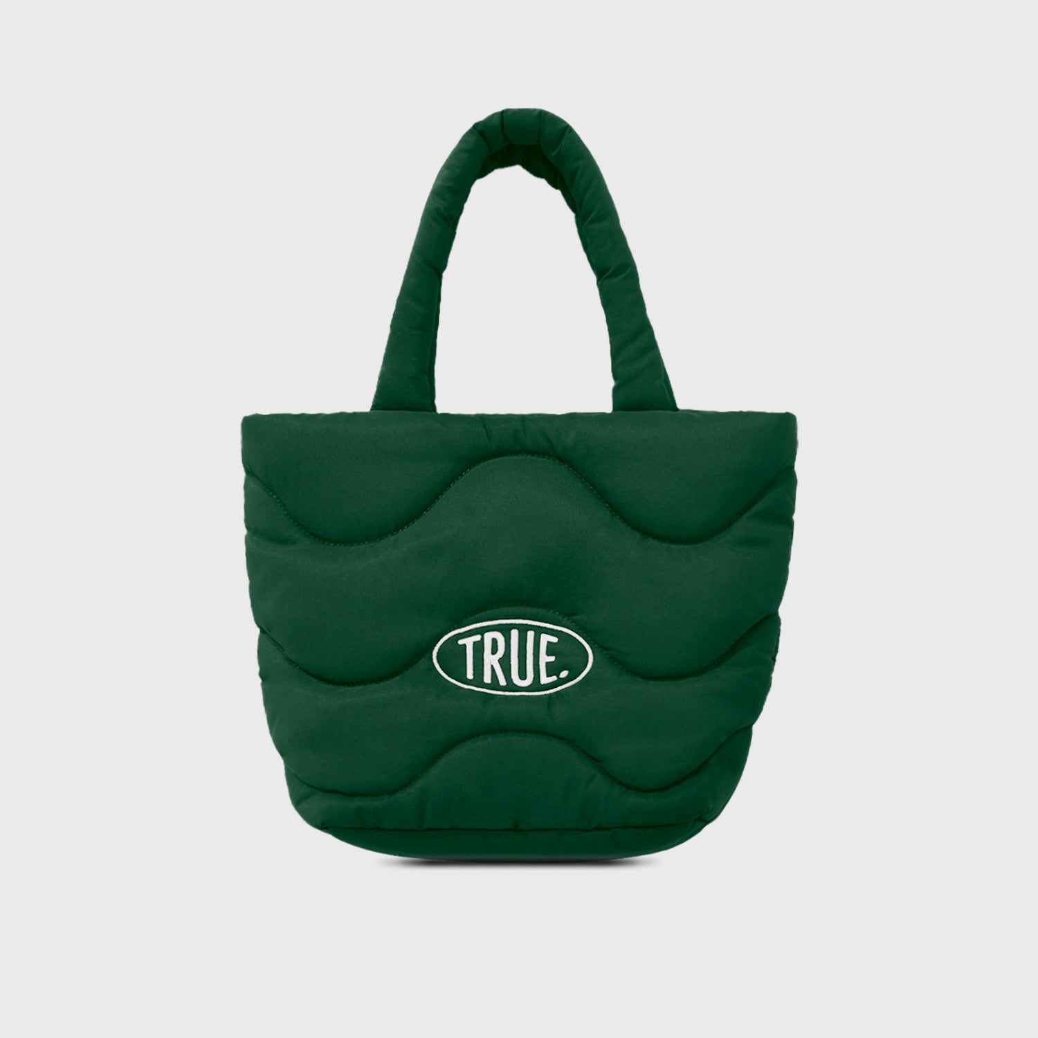 PUFFER SHOPPER BAG - PINE GREEN
