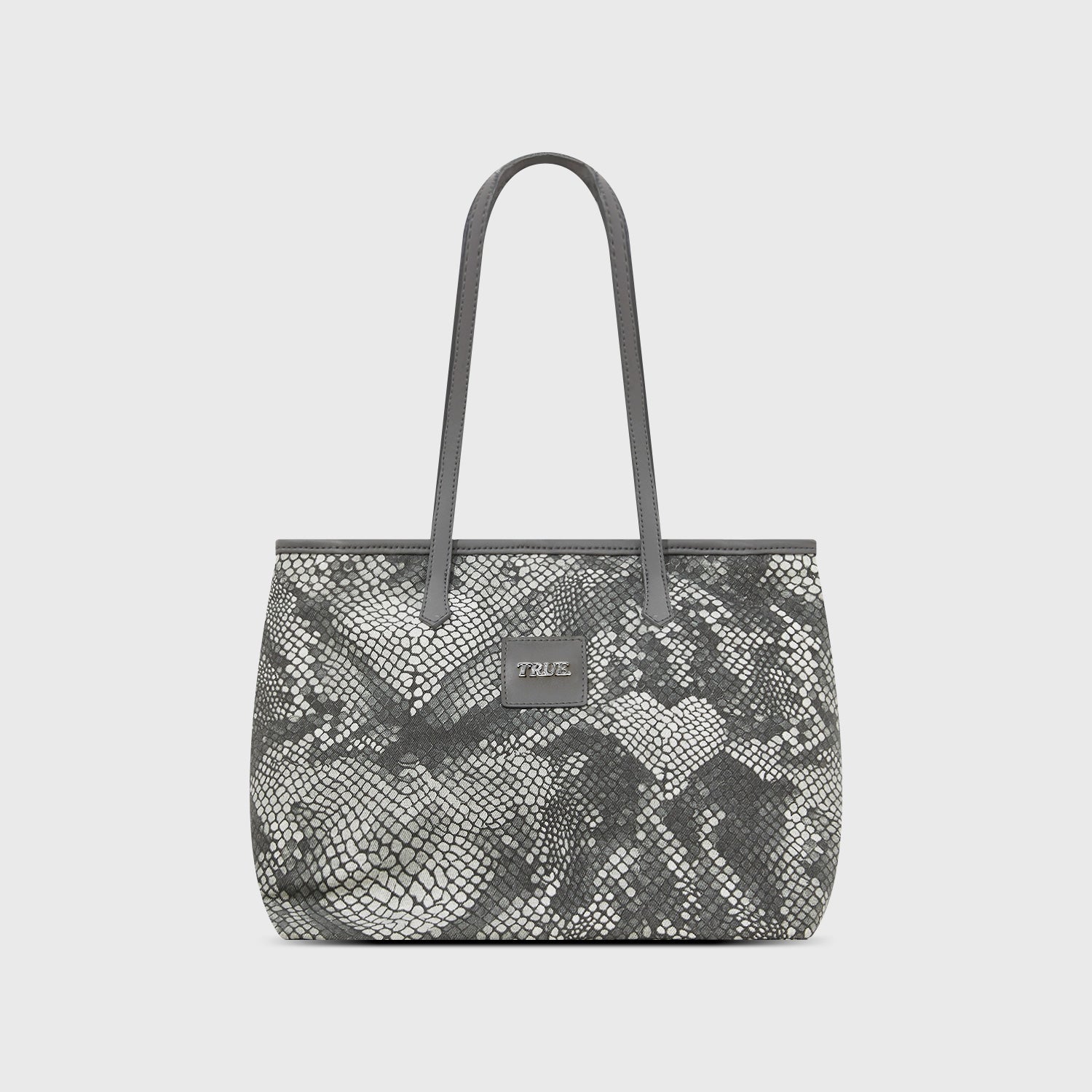 PYTHON SHOPPER BAG - GRAY