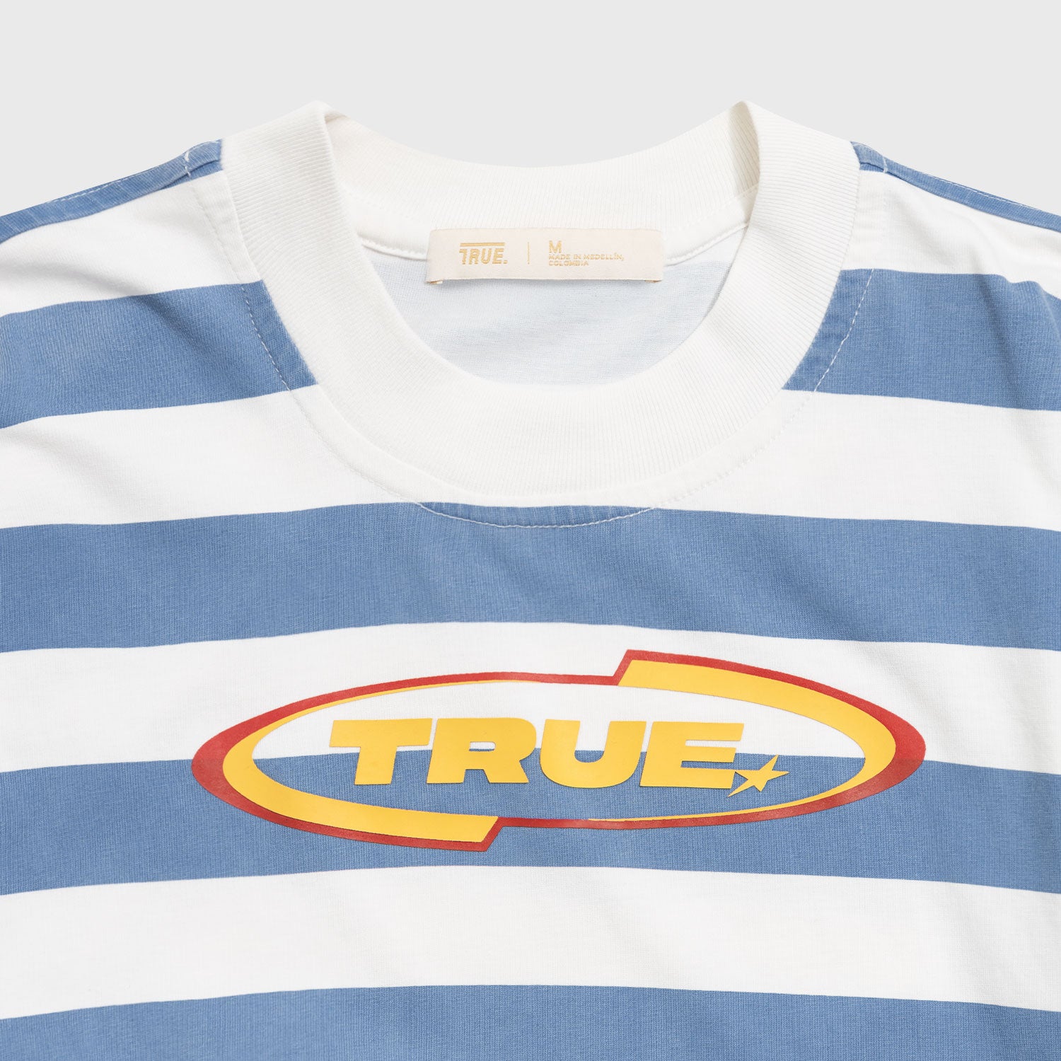 RACING STRIPES BOXY TEE - BLUE