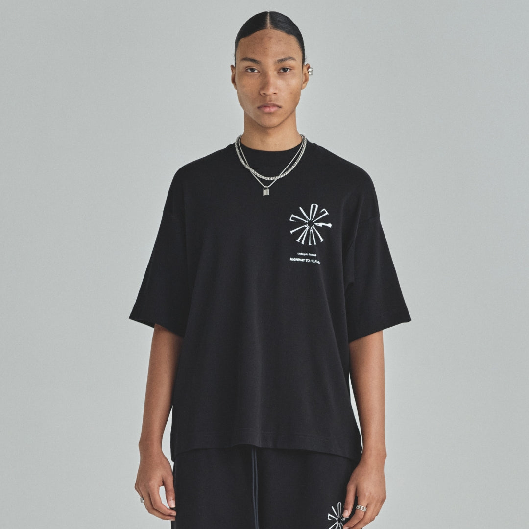 SPRING PRAY 4 LOVE BOXY FIT TSHIRT - BLACK