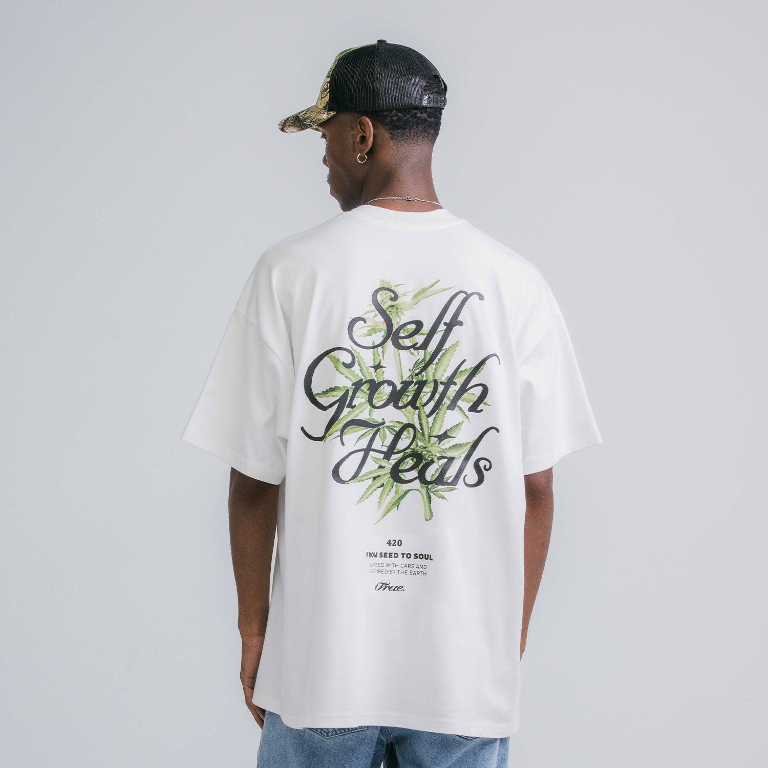 SELF GROWTH OVERSIZED T-SHIRT - CREAM