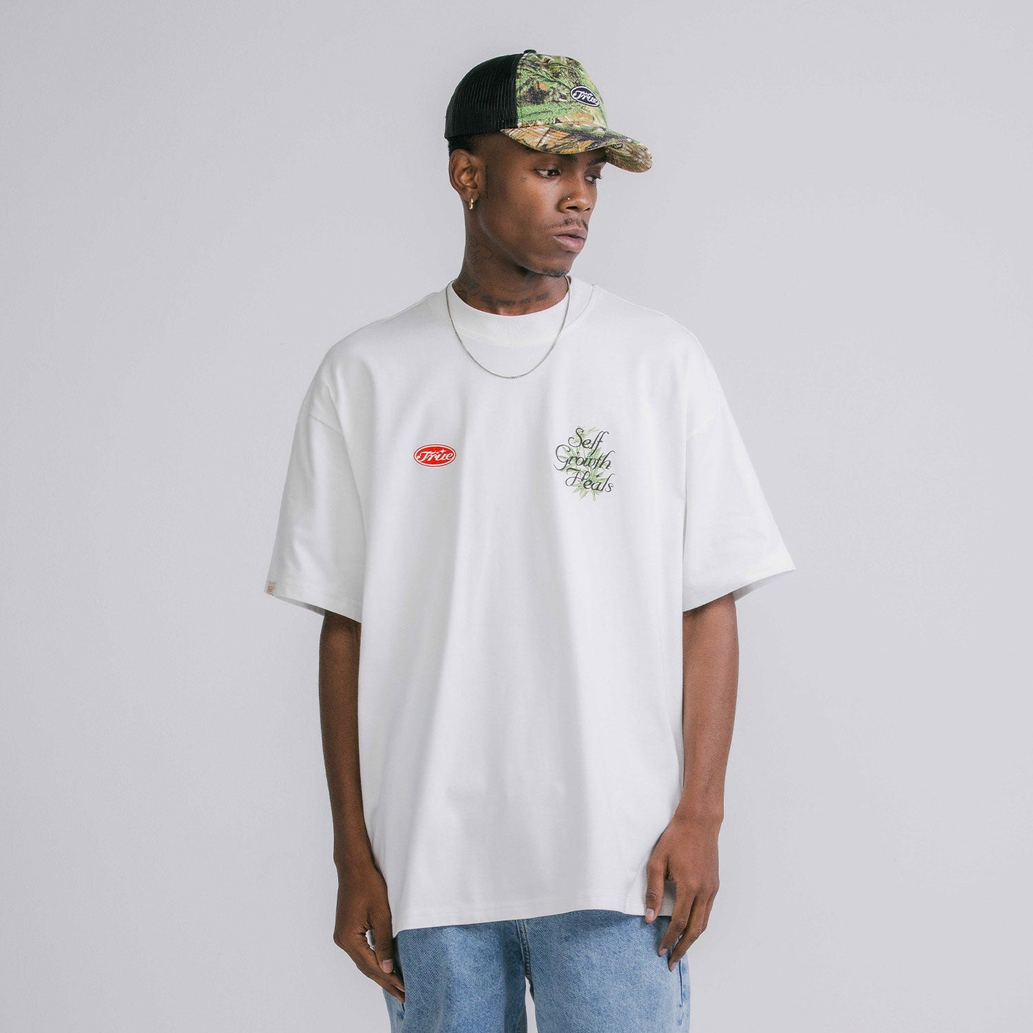 SELF GROWTH OVERSIZED T-SHIRT - CREAM