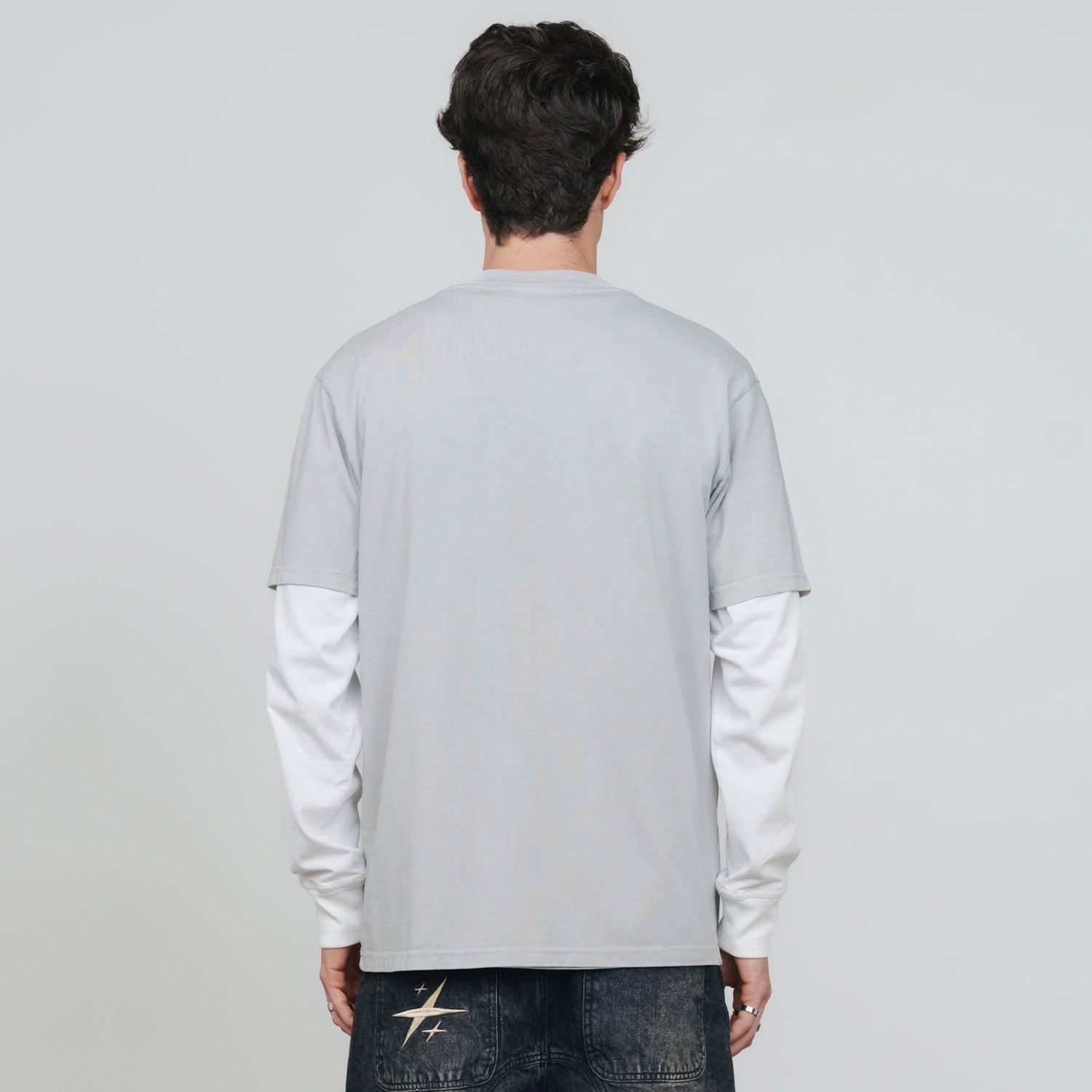 SHADOW OVERSIZED T-SHIRT - GRAY