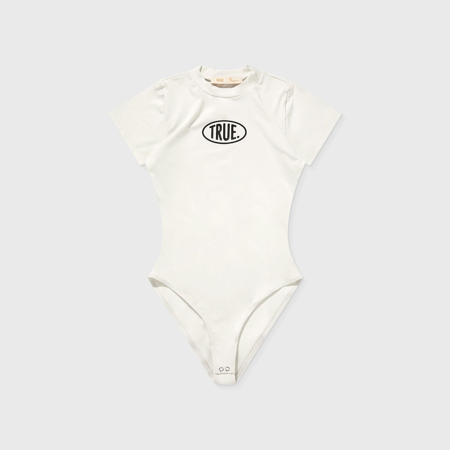 SHORT SLEEVE CREWNECK BODYSUIT - CREAM