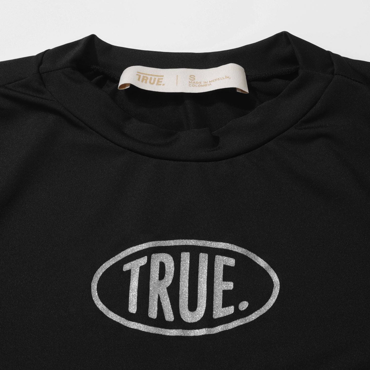 SHORT SLEEVE CREWNECK BODYSUIT - BLACK