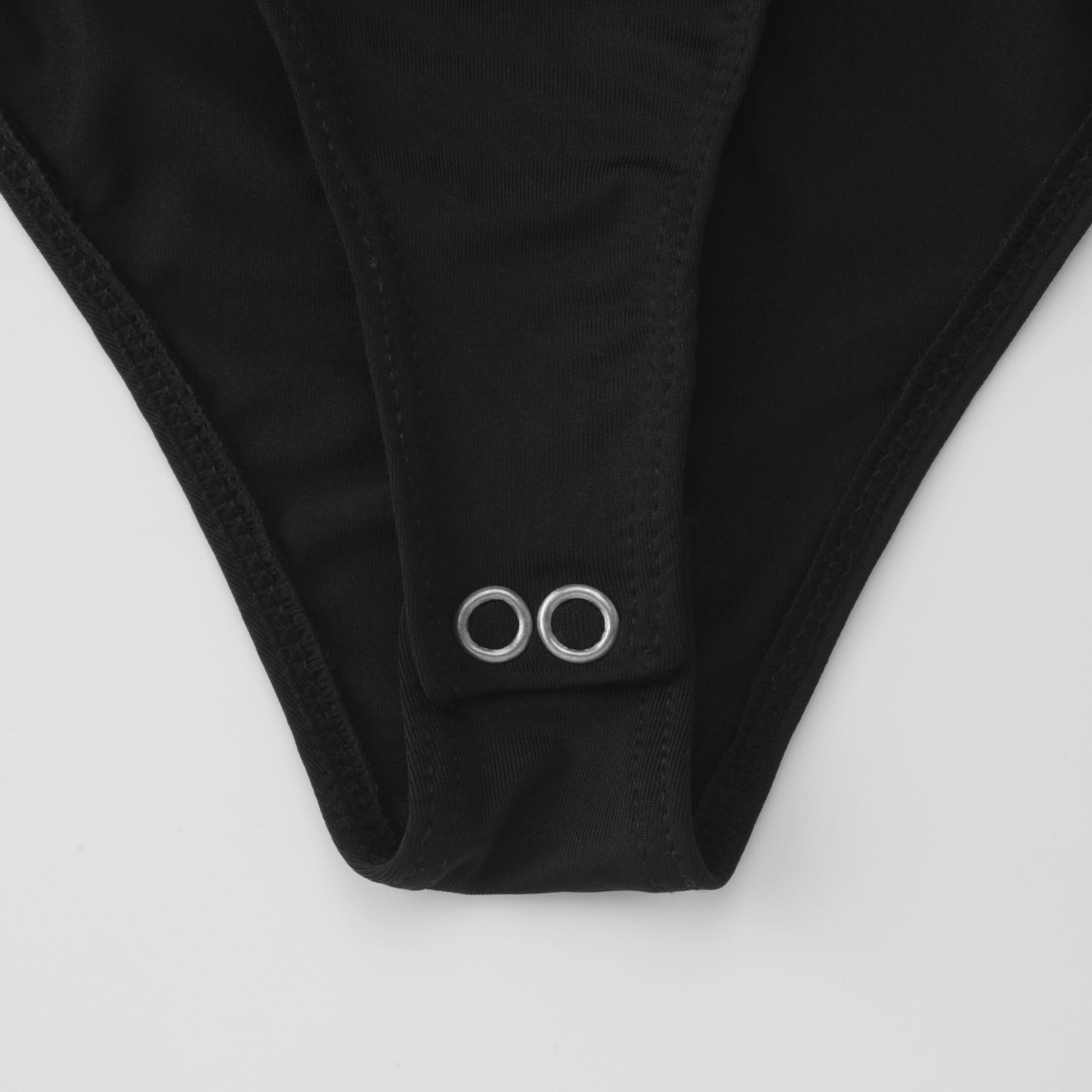 SHORT SLEEVE CREWNECK BODYSUIT - BLACK