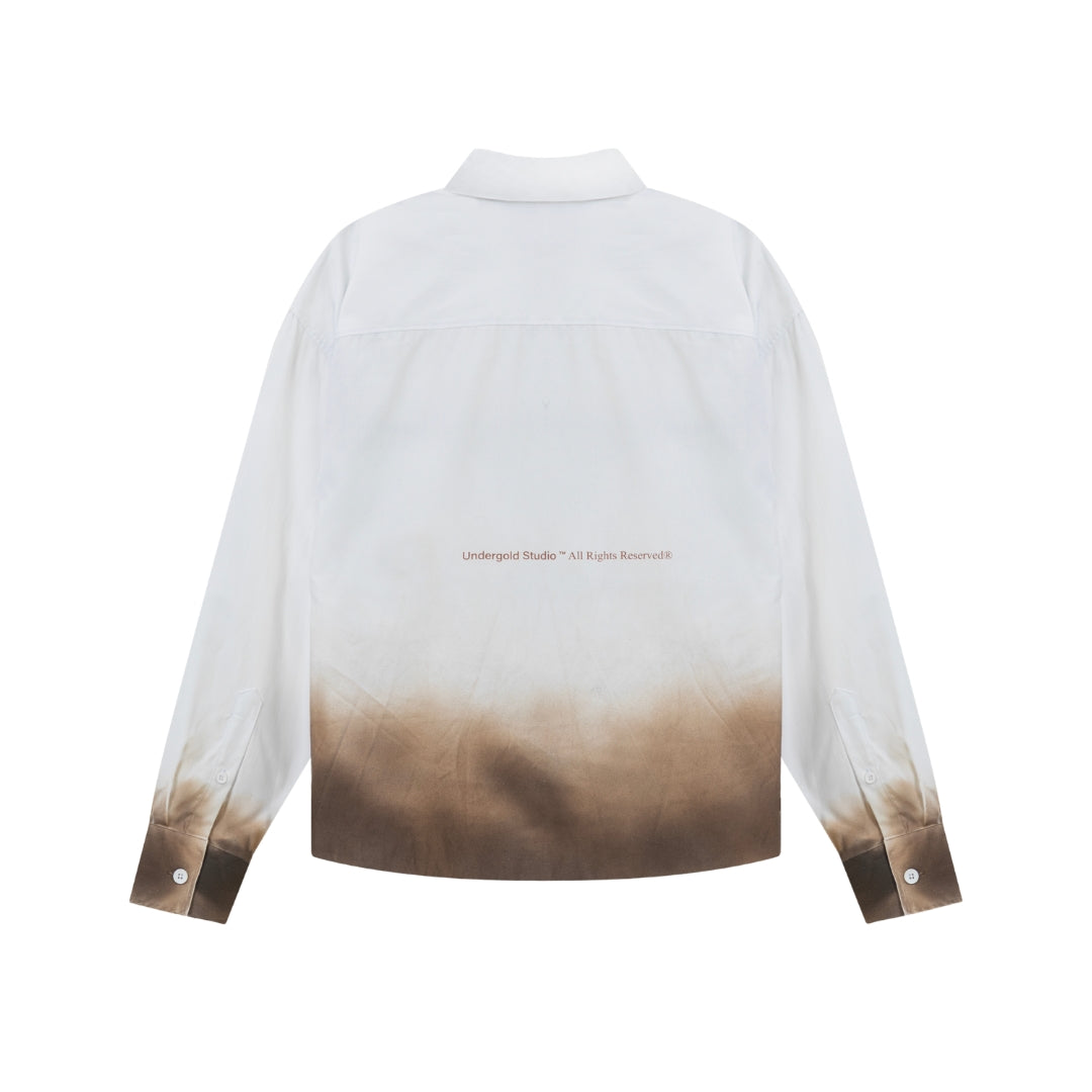 SPRING PRAY 4 LOVE BOXY FIT LONG SLEEVE SHIRT BURNT - WHITE