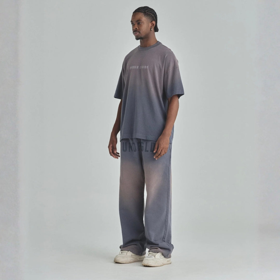 SPRING WORN LOGO T-SHIRT SANDBLAST - GRAY