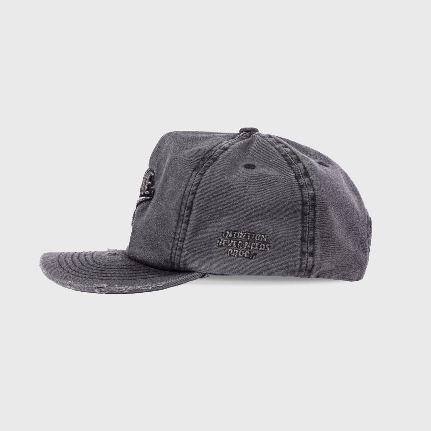 STAR WASHED GOLFER CAP - BLACK