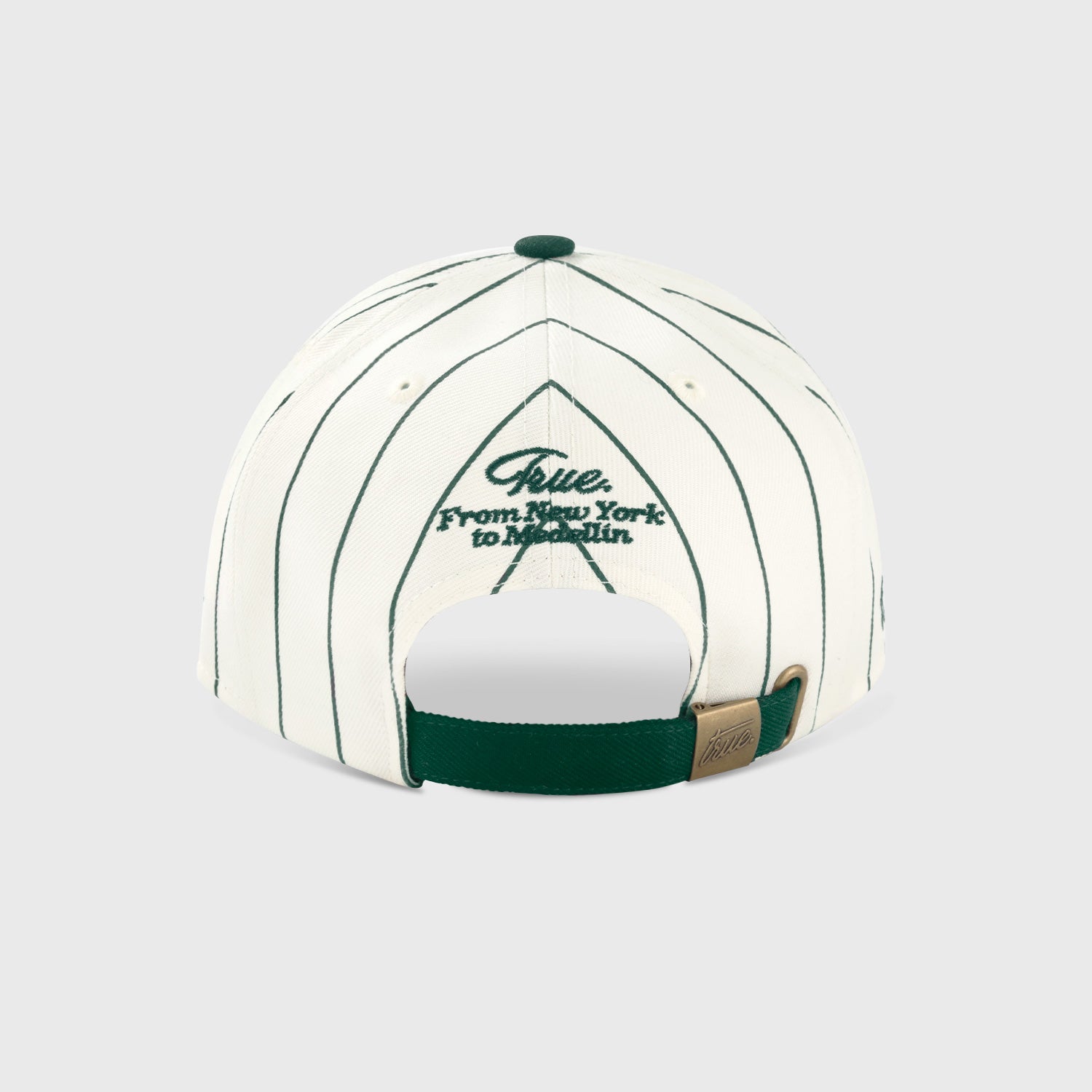 TRUE X NEW ERA 940 PINESTRIPE DK GREEN