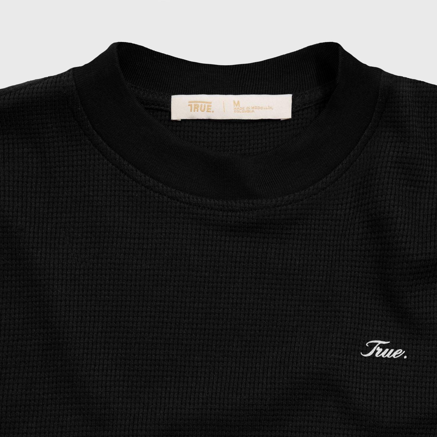 TEXTURED BOXY TEE - BLACK