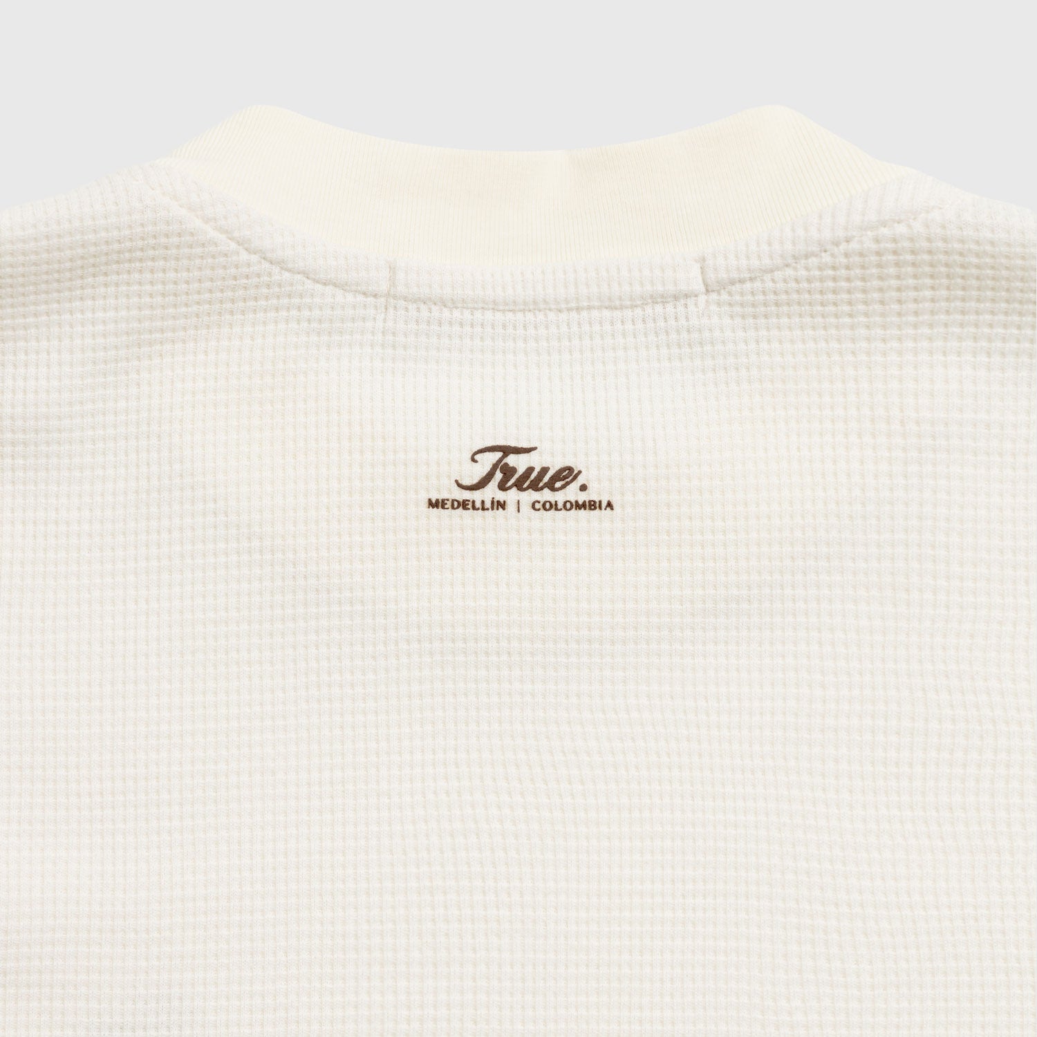 TEXTURED BOXY TEE - CREAM