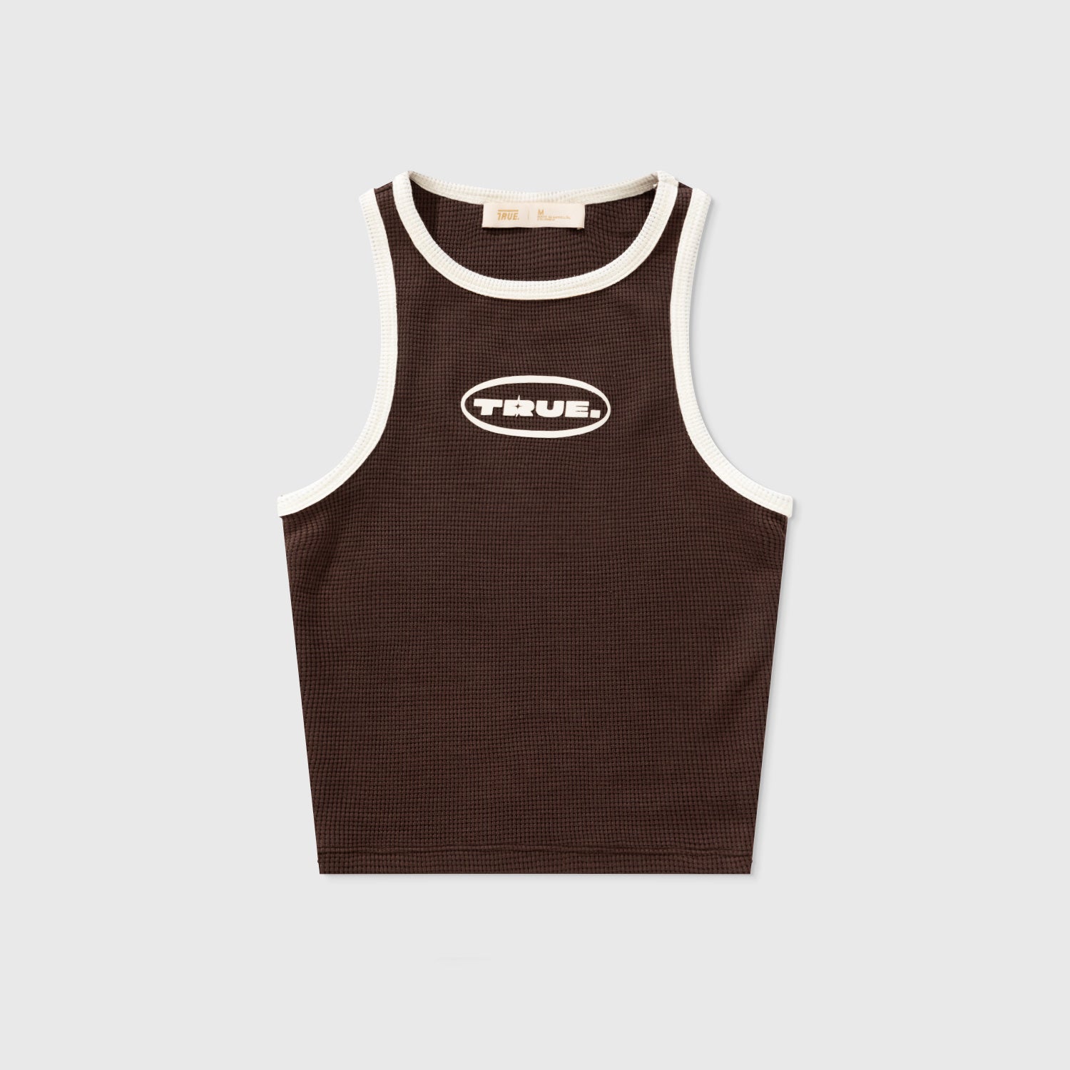 TEXTURED TANK TOP - BROWN
