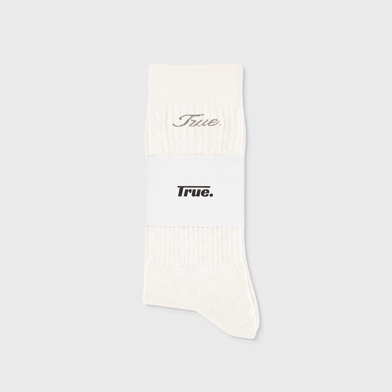 TRUE RIBBED SOCKS - CREAM