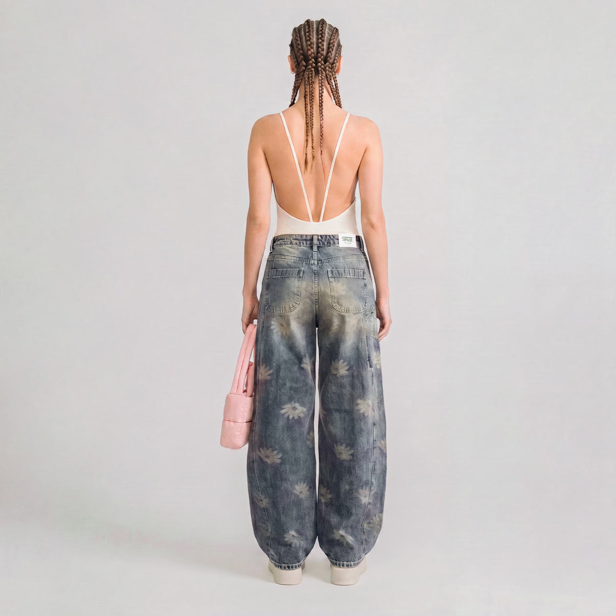 TRUE WAY BARREL PANTS - WASHED BLUE