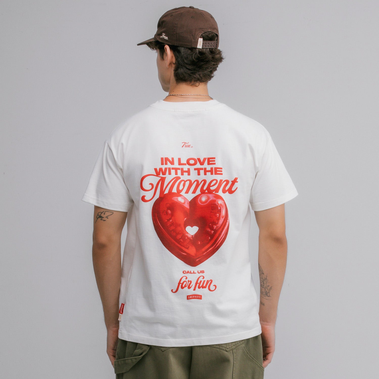 TRUE X SMIRNOFF LOVE T-SHIRT - CREAM
