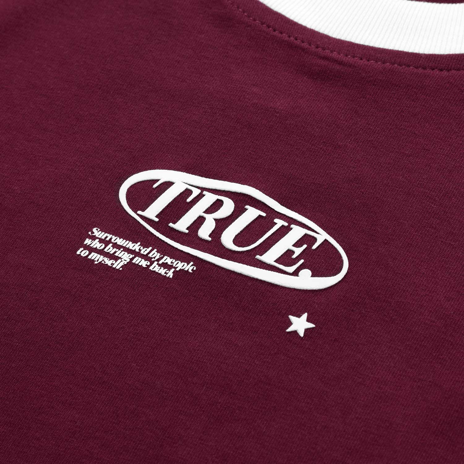TRUE LOUNGE BABY TEE - DEEP RED