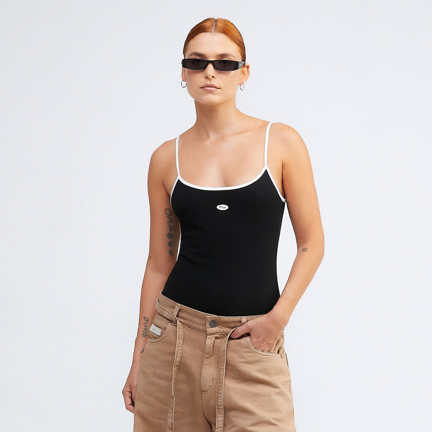 TRUE LOUNGE RIBBED BODY - BLACK