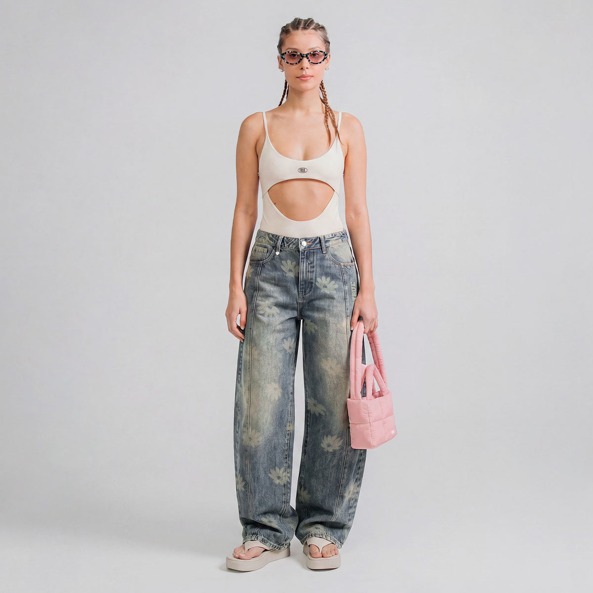 TRUE WAY BARREL PANTS - WASHED BLUE
