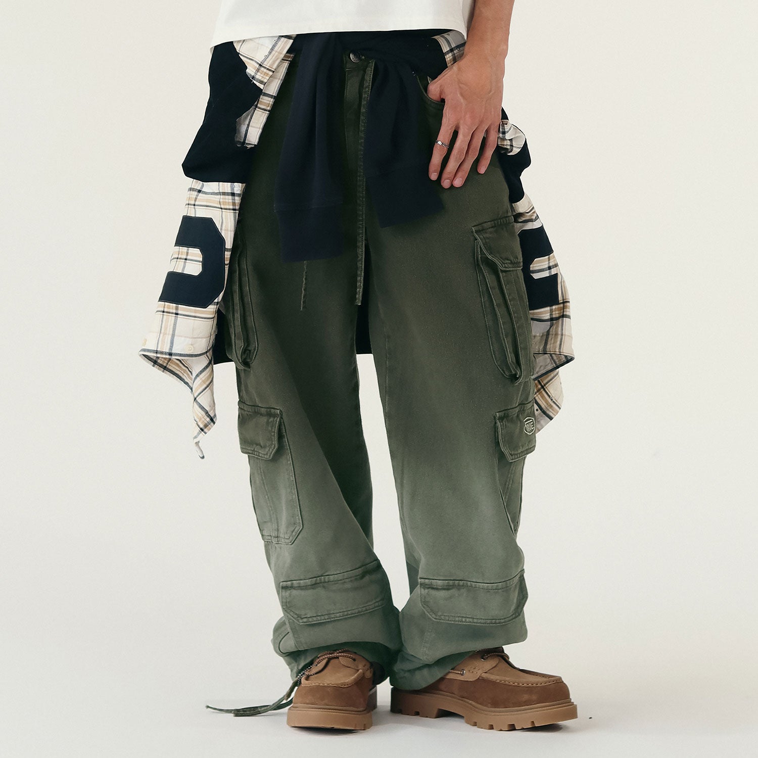 UTILITY POCKET CARGO PANTS - GREEN