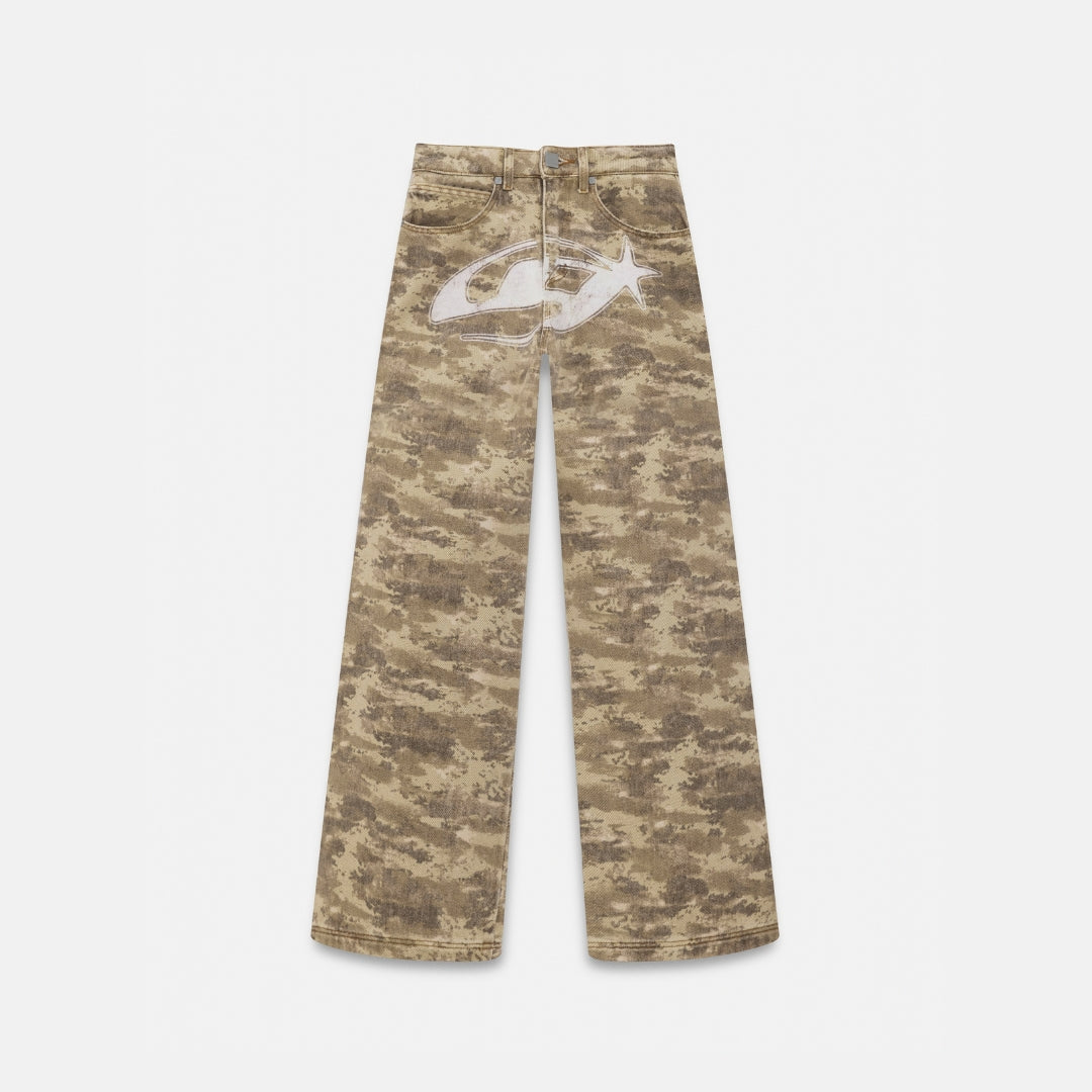 W ACT 1 UG STAR WIDE JEAN - LIGHT CAMMO