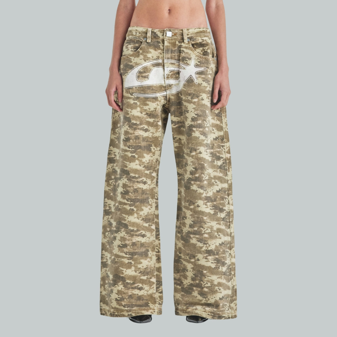 W ACT 1 UG STAR WIDE JEAN - LIGHT CAMMO