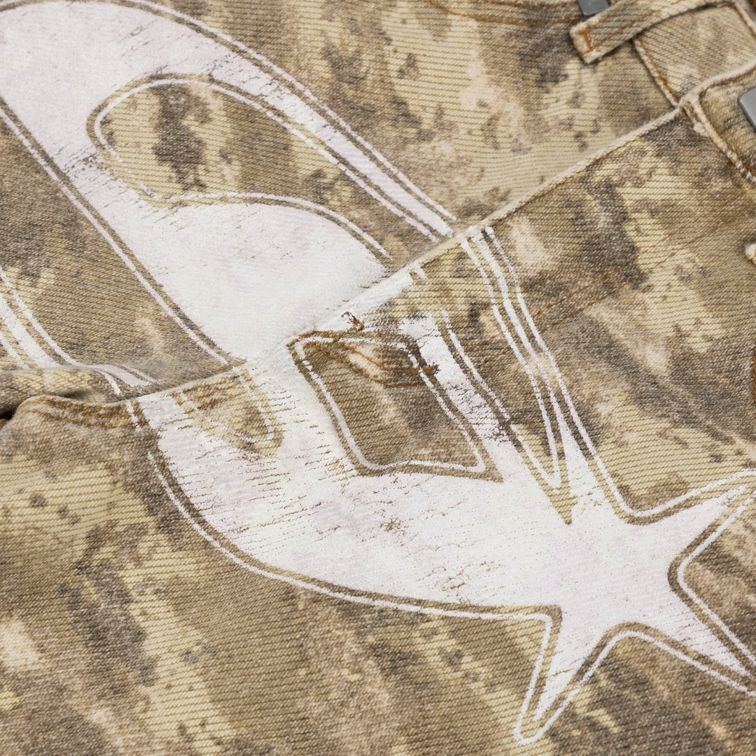 W ACT 1 UG STAR WIDE JEAN - LIGHT CAMMO