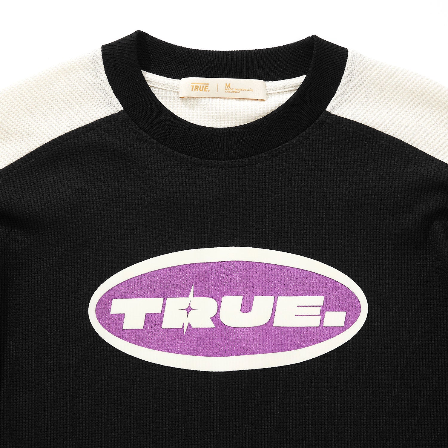 WAFFER LONG SLEEVE TEE - BLACK