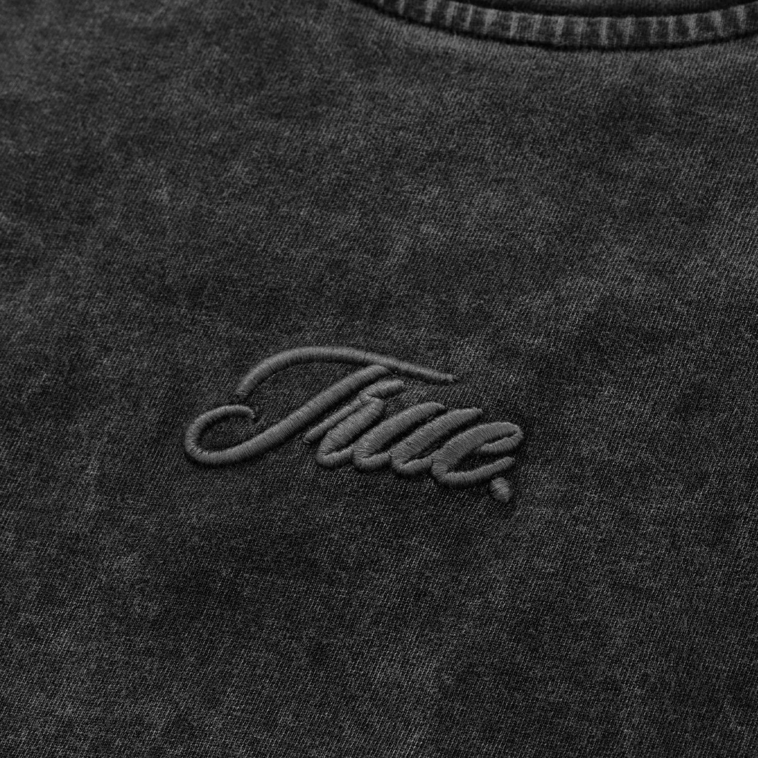 WASHED DOUBLE SLEEVE TEE - BLACK