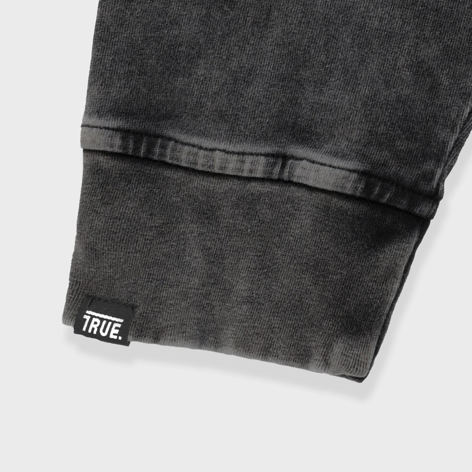 WASHED DOUBLE SLEEVE TEE - BLACK