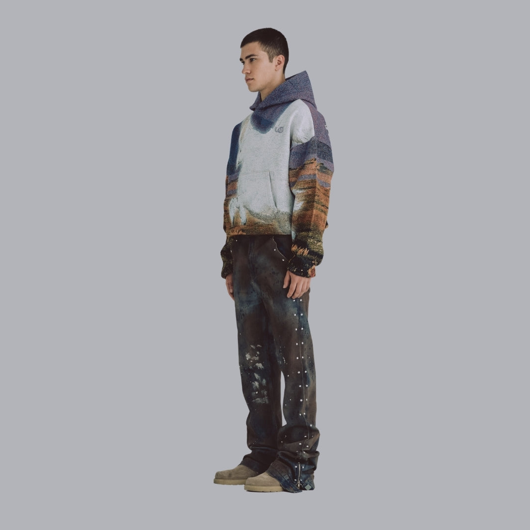 94' SKYBORN KNIT HOODIE SKYBORN PATTERN
