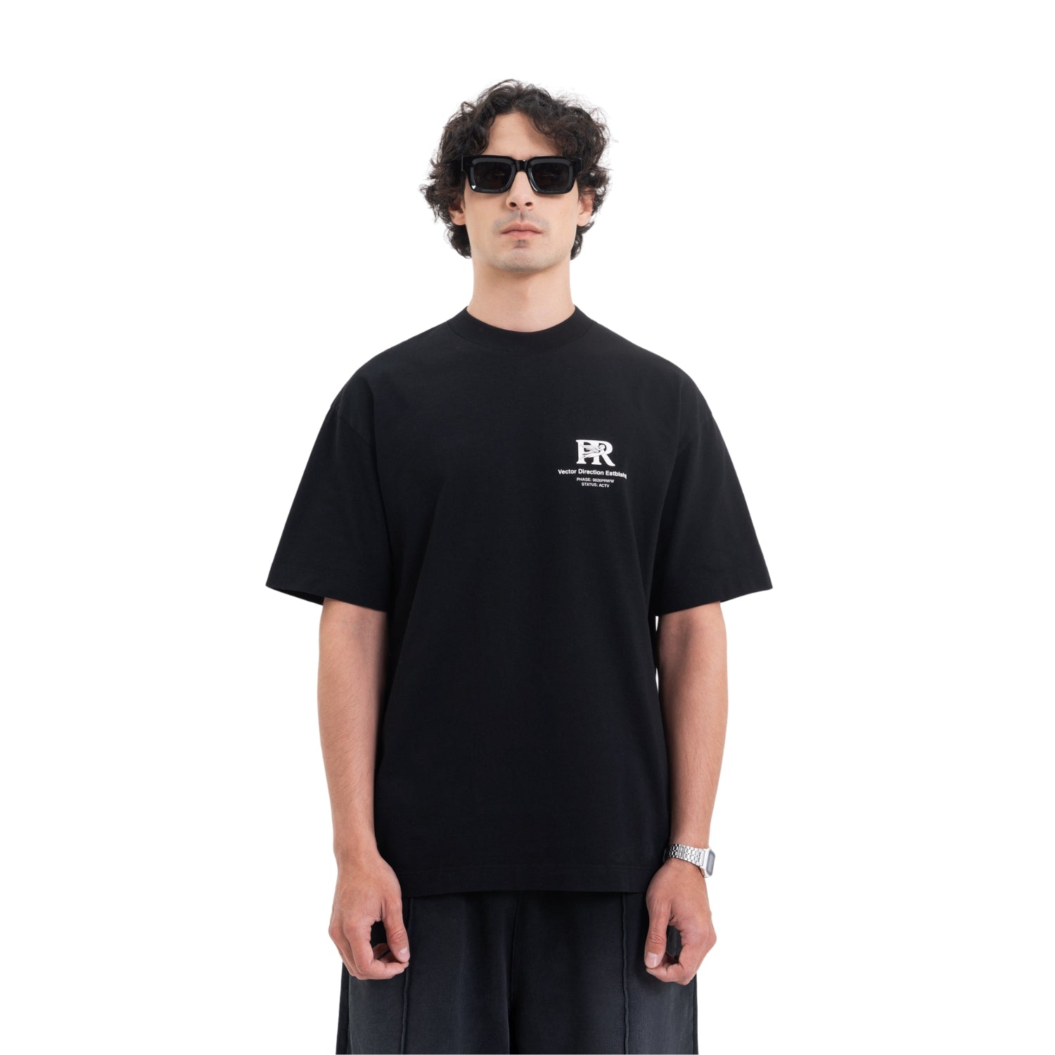 ACROSS THE LINES BLACK - PURE WORLD WIDE T-SHIRT