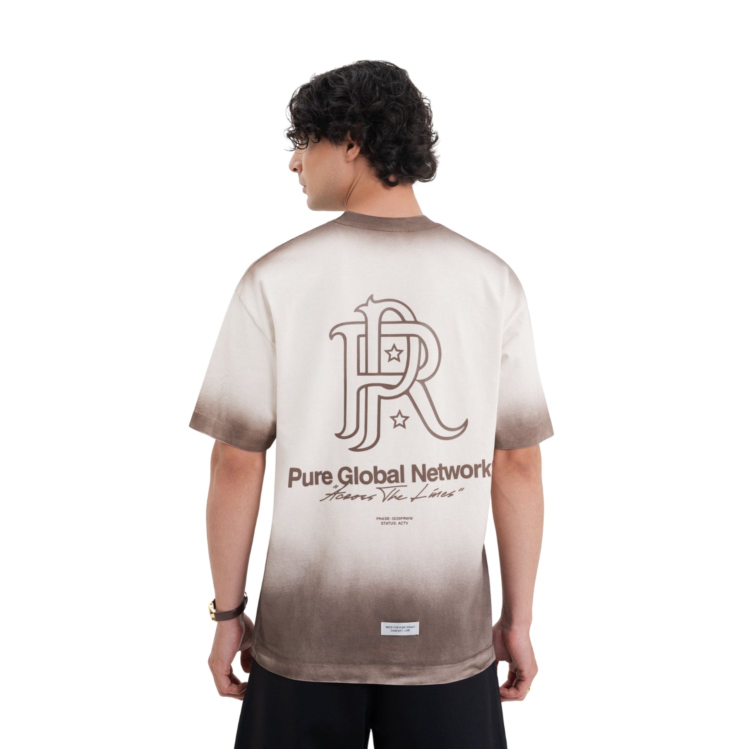 ACROSS THE LINES BROWN WASHED KEY T-SHIRT