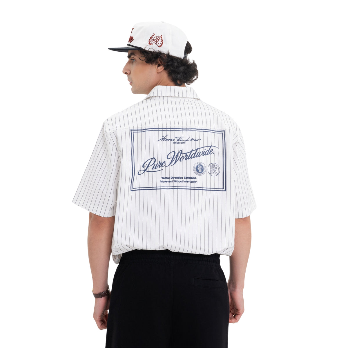 ACROSS THE LINES BUTTON SHIRT