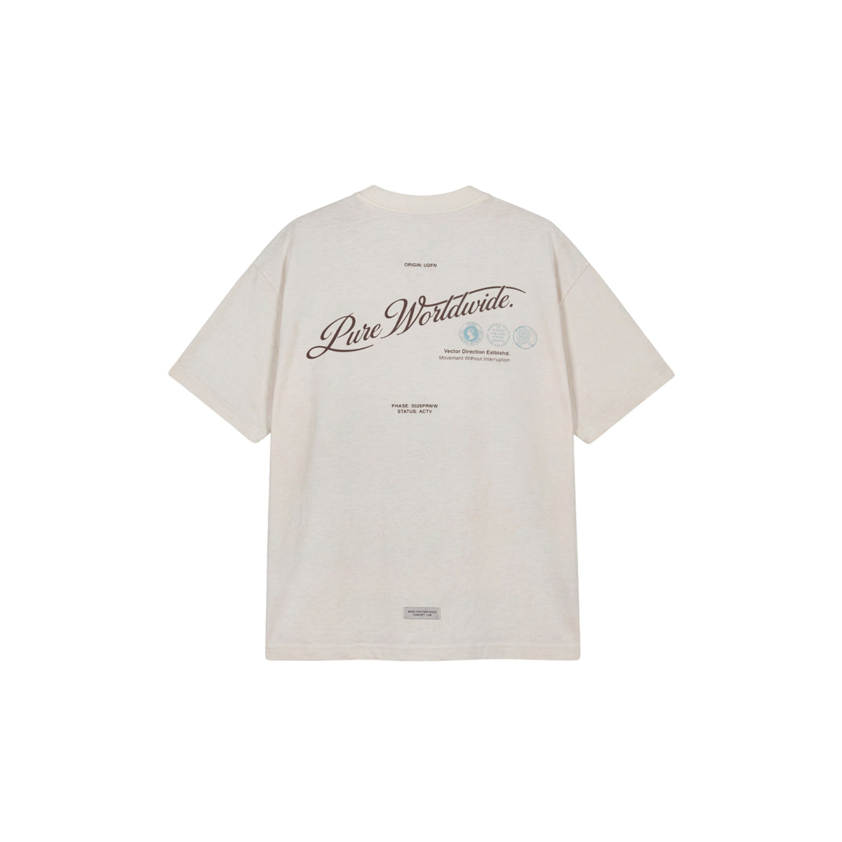 ACROSS THE LINES WHITE - PURE WORLD WIDE T-SHIRT