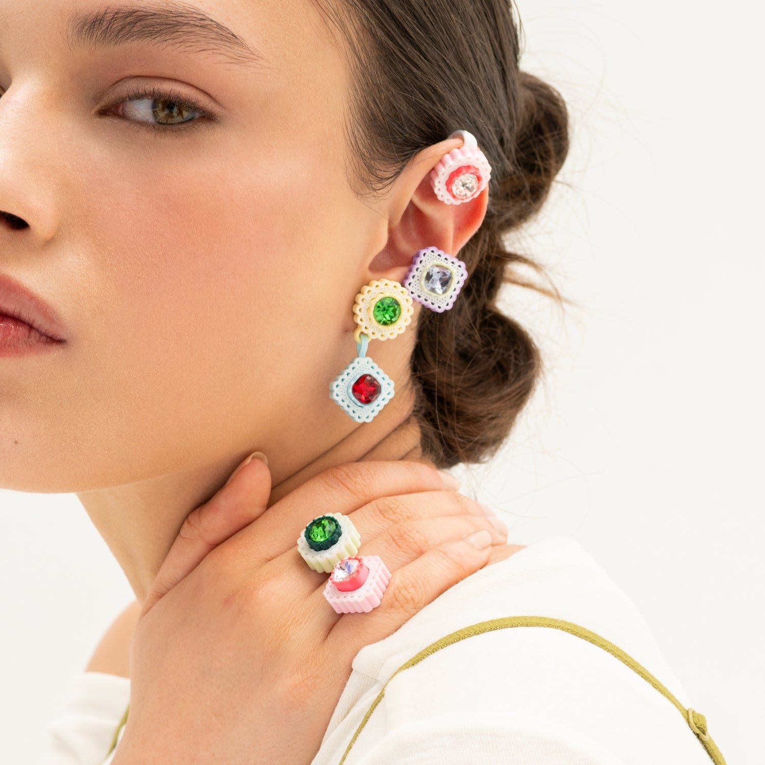 ARETES DOBLE LACE MINI