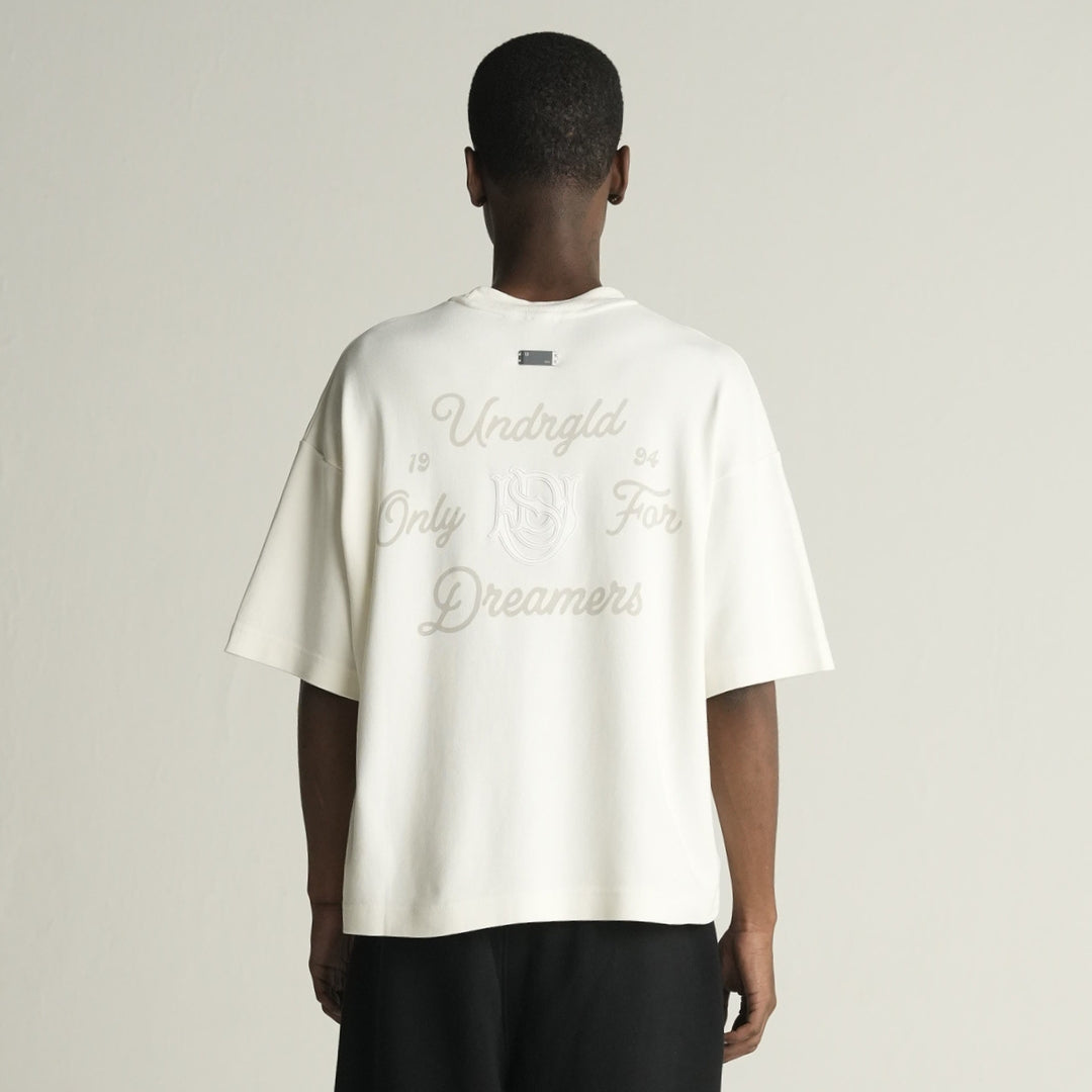 BASICS ONLY FOR DREAMERS BOXY FIT T-SHIRT - BONE