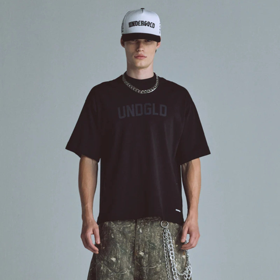 BASICS UNDGLD BOXY FIT T-SHIRT - BLACK