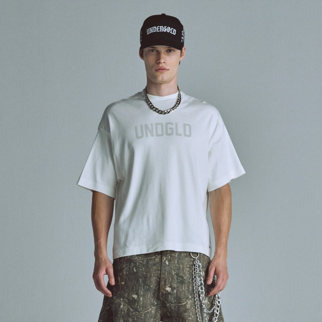 BASICS UNDGLD BOXY FIT T-SHIRT - WHITE