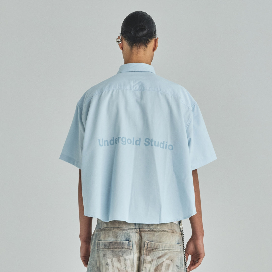 BASICS UNDERGOLD STUDIO BOXY FIT T-SHIRT - LIGHT BLUE